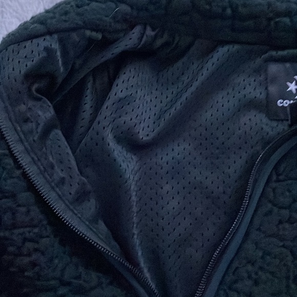 Black Vintage Fluffy Converse Quarter-zip - Picture 4 of 5